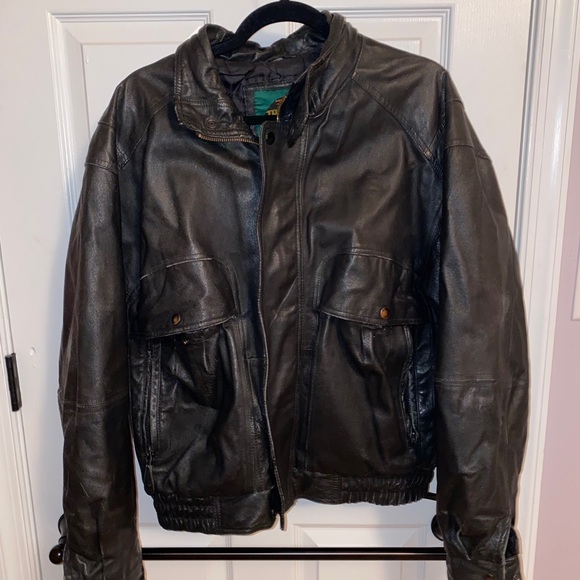 Vintage heavy leather jacket - Picture 2 of 4
